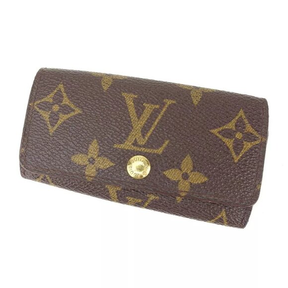 Louis Vuitton Key Case Monogram Beige Monogram Canvas Authentic Used